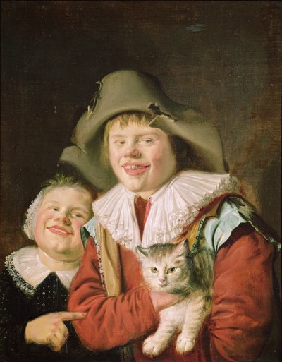 Kinderen Spelen met een Kat door Jan Miense Molenaer